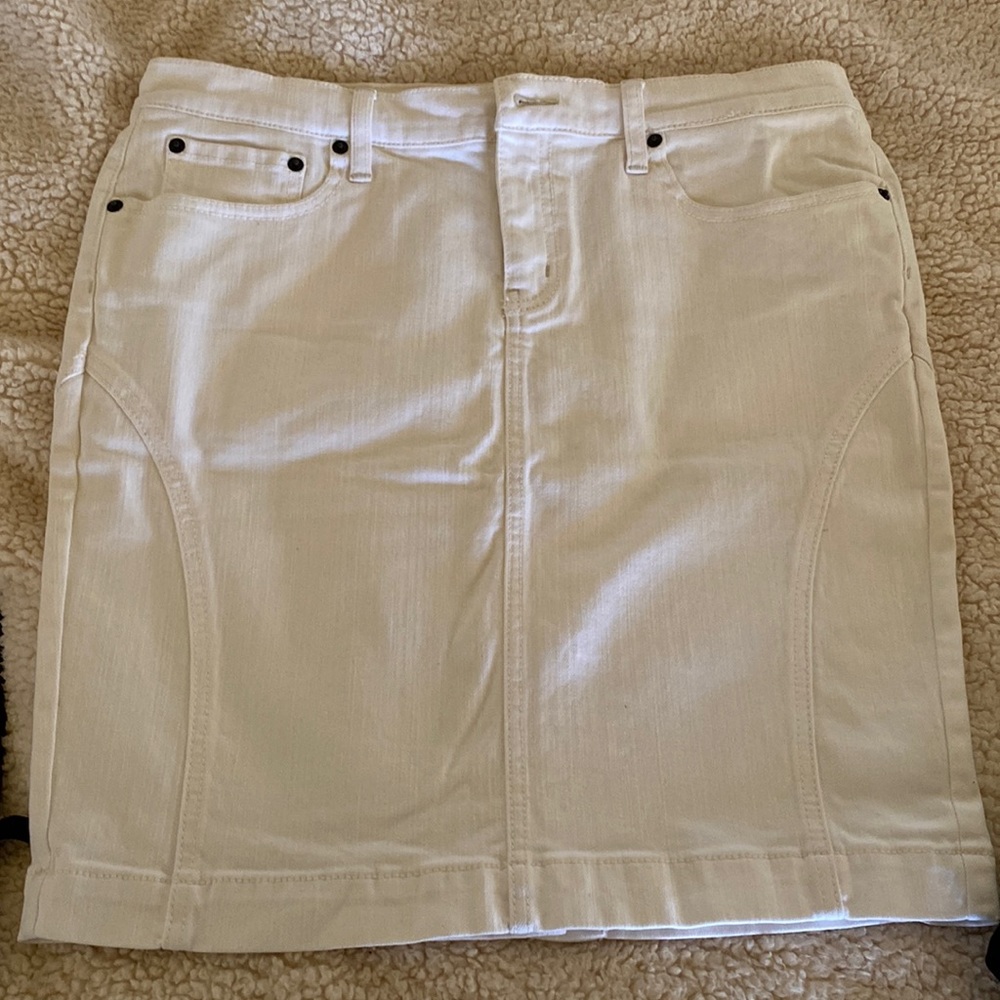 White denim western style short skirt